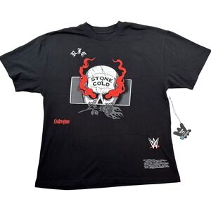 Civil Regime WWE Stone Cold Steve Austin Tee Shirt Mens XL Black Graphic Print